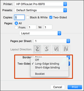Hp 프린터 - 용지 양면에 인쇄하는 방법(양면 인쇄)(Mac) | Hp® 고객 지원