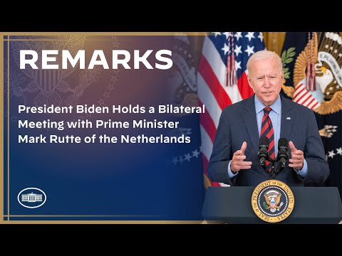 President Biden houdt een bilaterale ontmoeting met premier Mark Rutte van Nederland